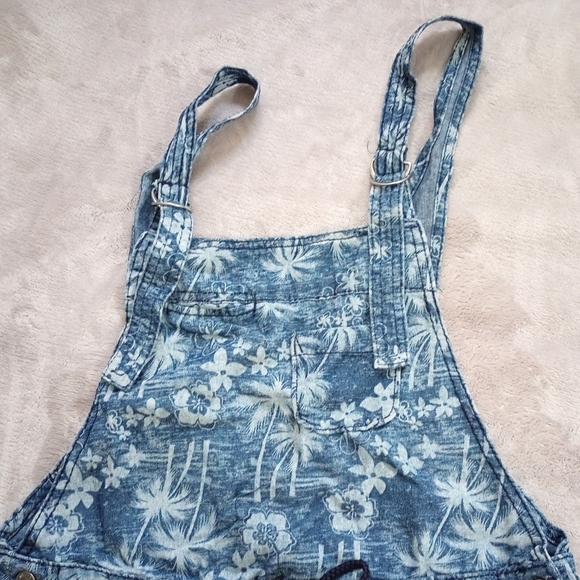Vintage Y2K Union Bay Tropical Print Shorts Romper M - Picture 3 of 8